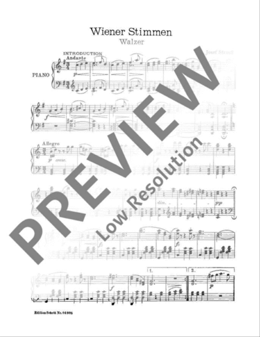 Wiener Stimmen Wiener Stimmen Piano Solo scores gallery preview page 3