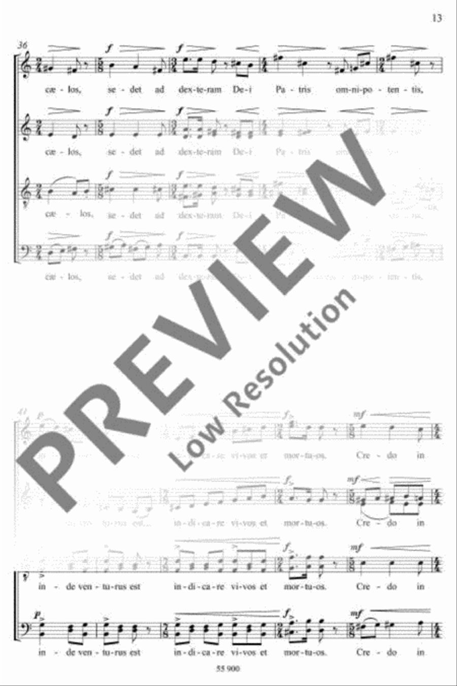 Missa brevis 4-Part scores gallery preview page 14