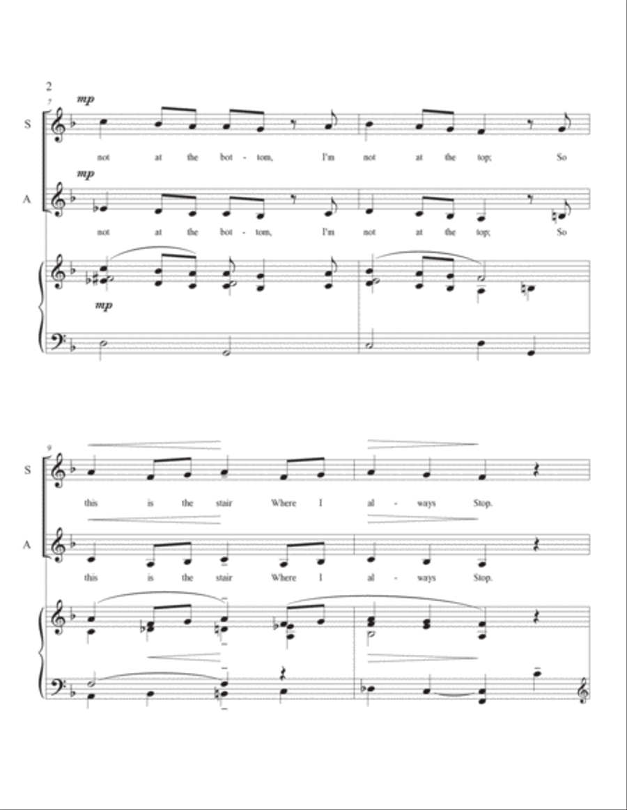 Halfway Down the Stairs 2-Part scores gallery preview page 2