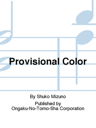 Book cover for Provisional Color
