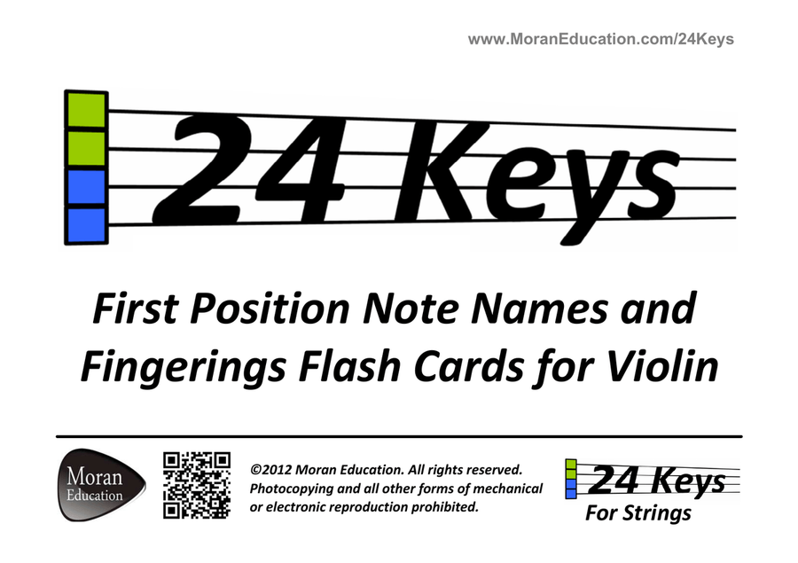 Violin Flash Cards Violin Solo scores gallery preview page 1