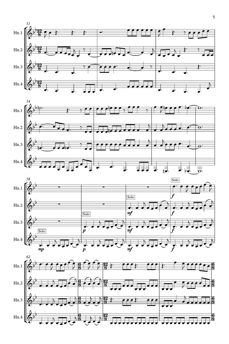 Somebody To Love Brass Quartet scores gallery preview page 5