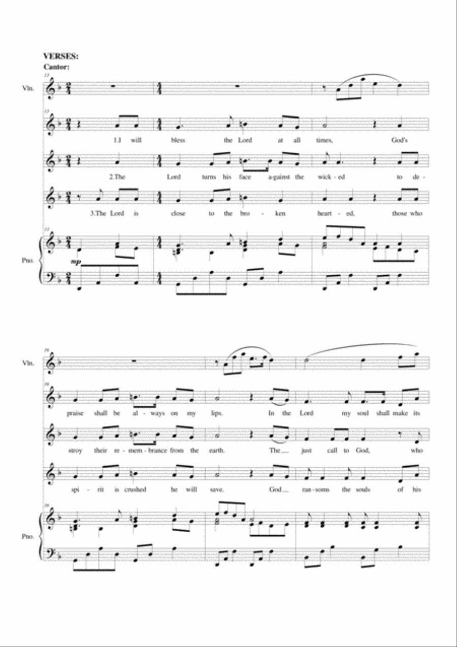 Psalm 33: The Lord Hears the Cry of the Poor Choir scores gallery preview page 3