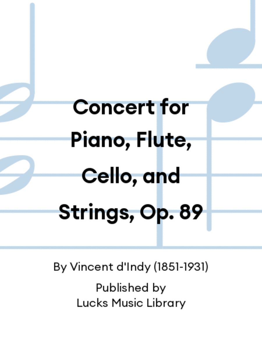 Concert for Piano, Flute, Cello, and Strings, Op. 89
