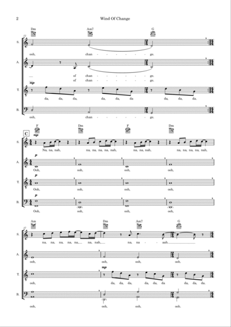 Wind Of Change 4-Part scores gallery preview page 2