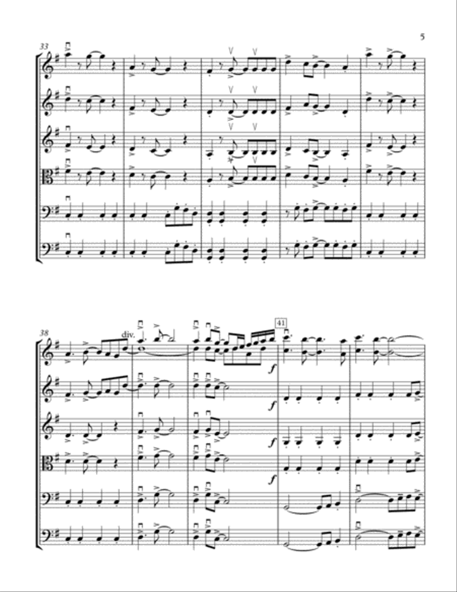 Don't Stop Believin' String Quartet scores gallery preview page 5