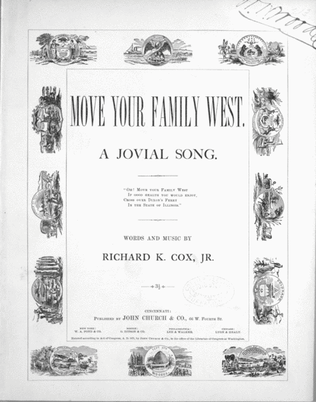 Book cover for Move Your Family West. A Jovial Song