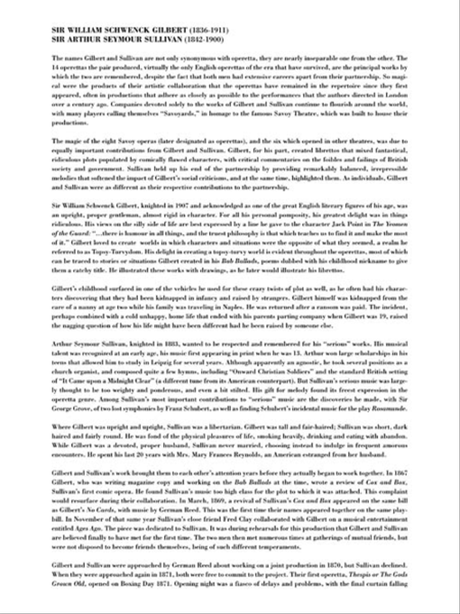 Gilbert & Sullivan Piano, Vocal scores gallery preview page 5