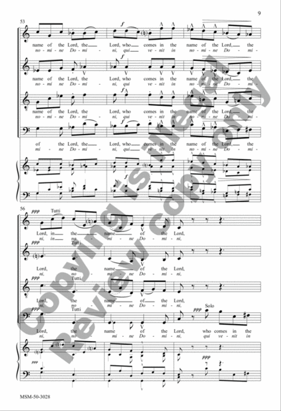 Sanctus and Benedictus 4-Part scores gallery preview page 9