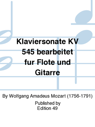 Book cover for Klaviersonate KV 545 bearbeitet fur Flote und Gitarre