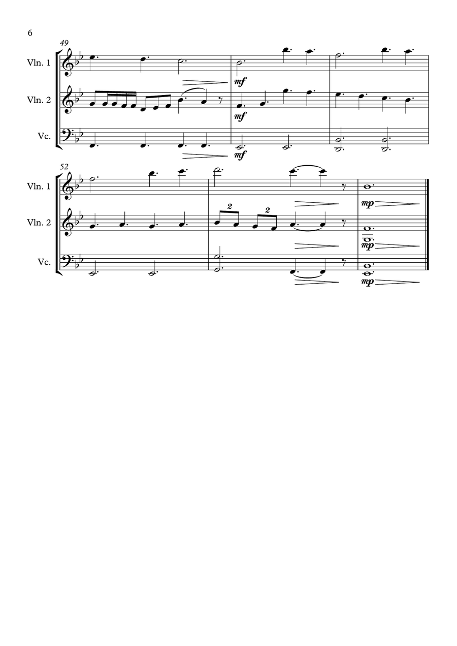 A Thousand Years A Thousand Years String Trio scores gallery preview page 6