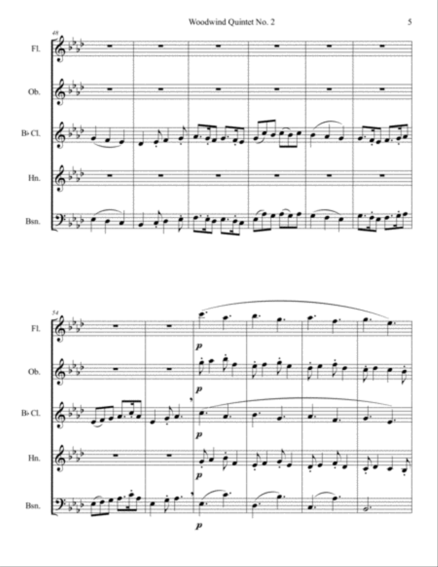 Woodwind Quintet No. 2 Woodwind Quintet No. 2 Woodwind Quintet scores gallery preview page 6