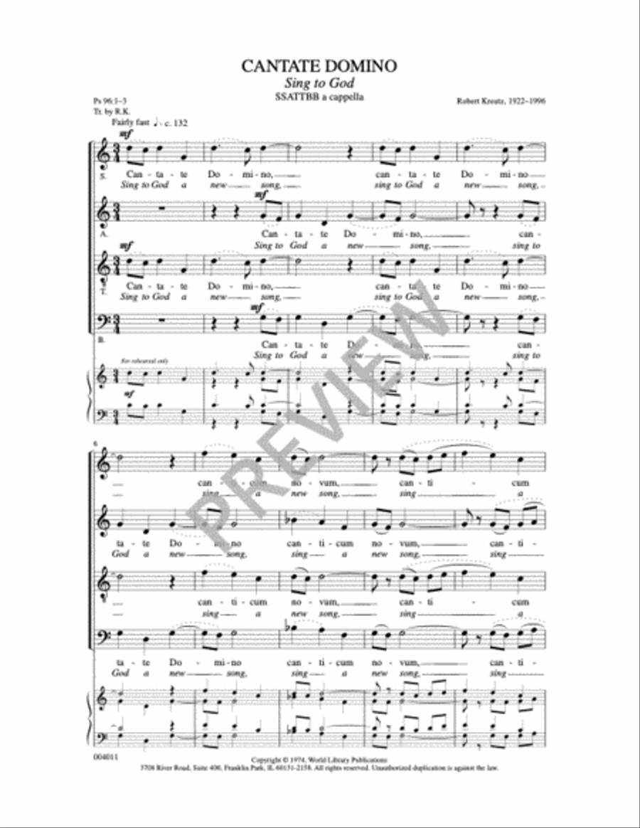 Cantate Domino Cantate Domino Choir scores gallery preview page 12