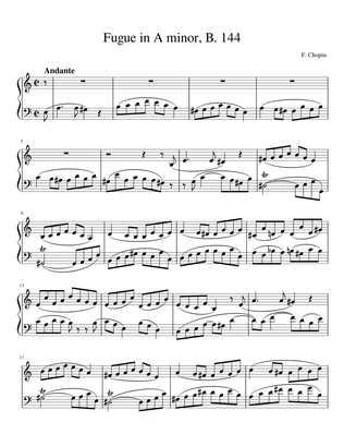 Chopin Fugue B. 144 in A Minor