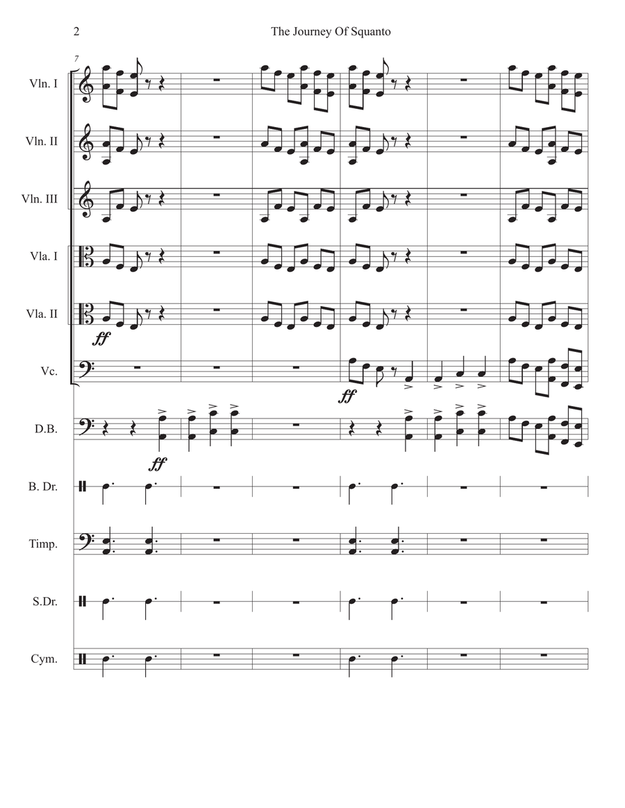 The Journey of Squanto - Score Only String Orchestra scores gallery preview page 2