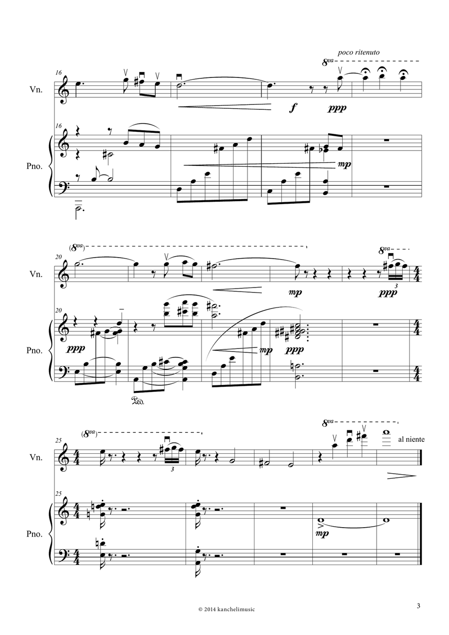 18 Miniatures for Violin and Piano Violin Solo scores gallery preview page 3