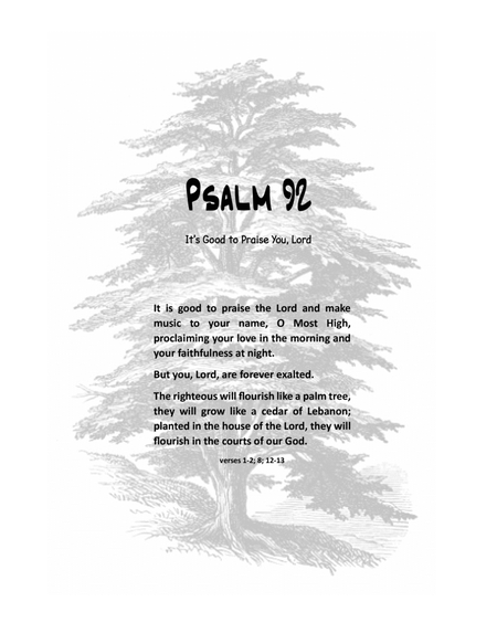 Psalm 92 (It's Good to Praise You, Lord) image number null