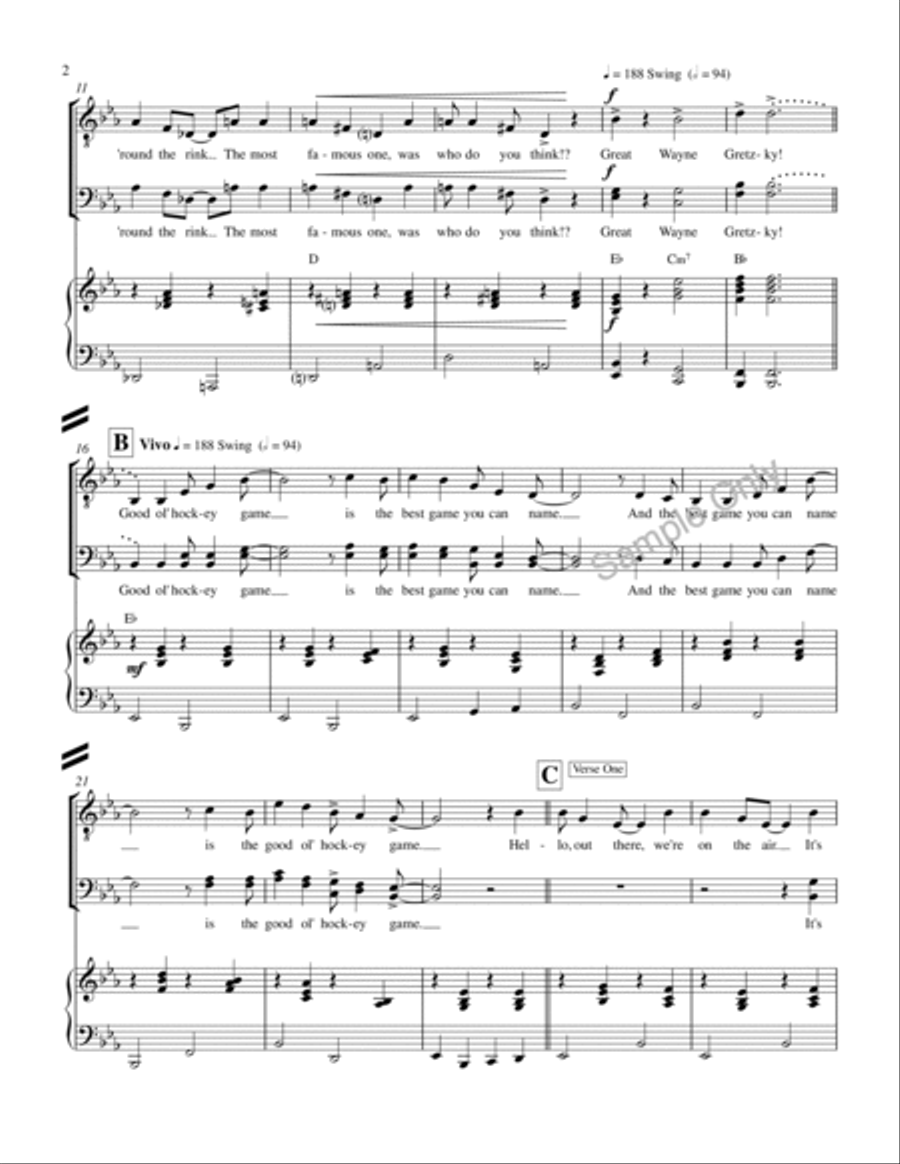The Hockey Song The Hockey Song TTBB scores gallery preview page 3