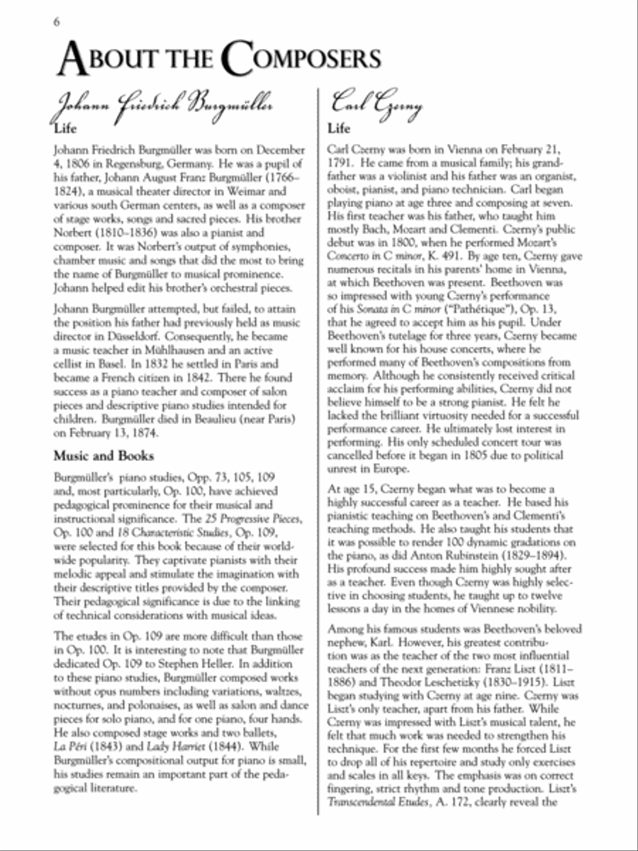 BurgmA1/4ller, Czerny & Hanon -- Piano Studies Selected for Technique and Musicality, Book 3 Piano Method scores gallery preview page 4