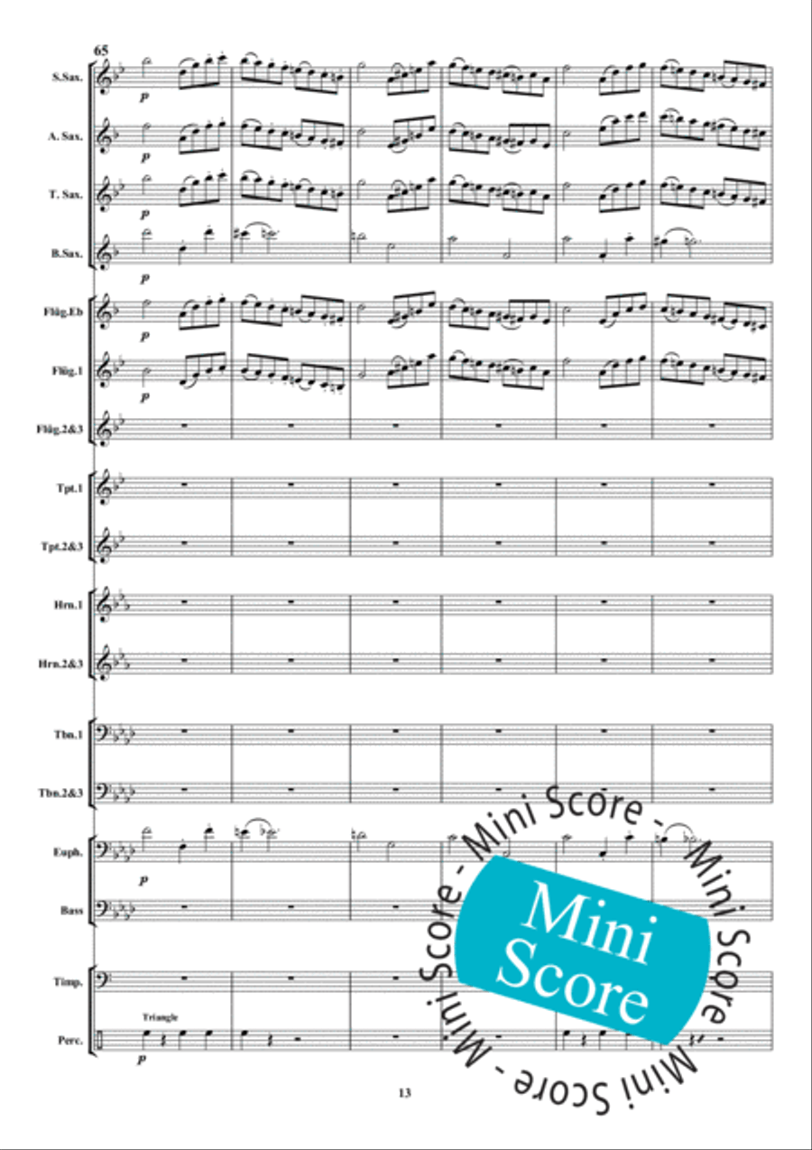 Danse des Sauvages Fanfare Band scores gallery preview page 19