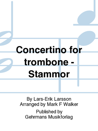 Book cover for Concertino for trombone and string orchestra (piano reduction)