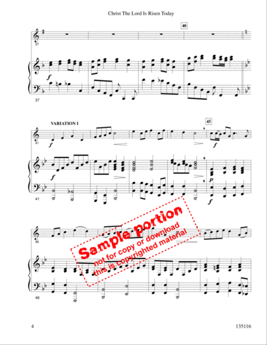 Christ The Lord Is Risen Cornet scores gallery preview page 3