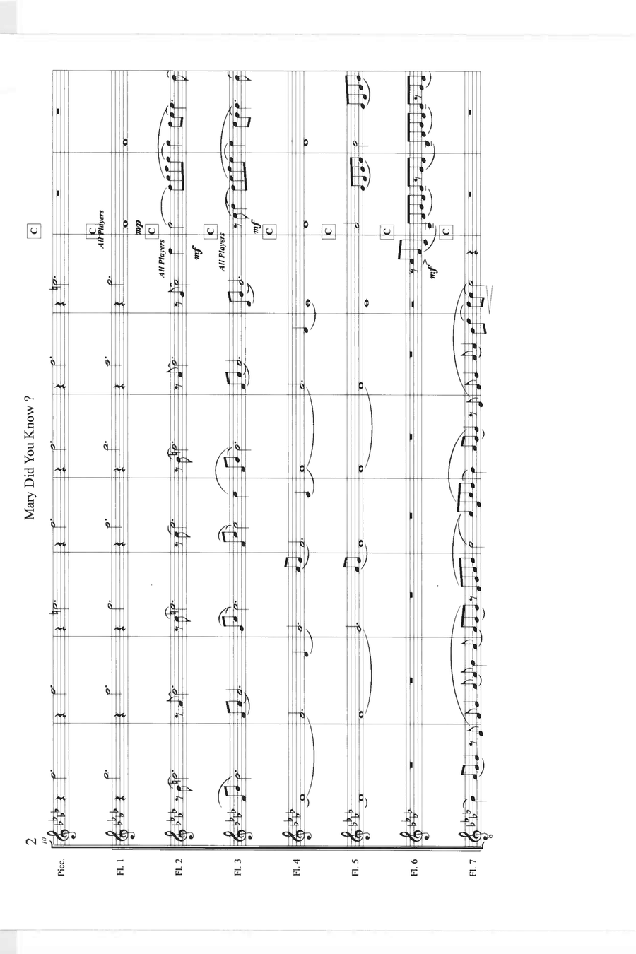 Mary, Did You Know? Flute Choir scores gallery preview page 3
