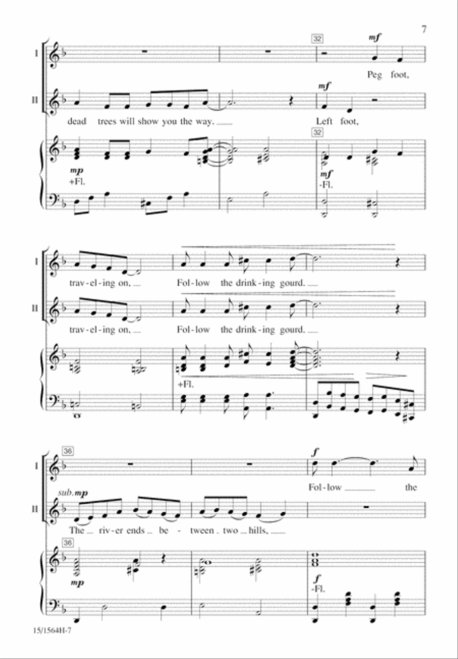 The Drinking Gourd 2-Part scores gallery preview page 7