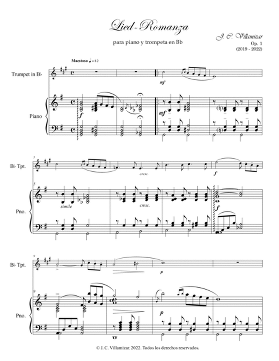 Lied - Romanza for Piano and Bb Trumpet