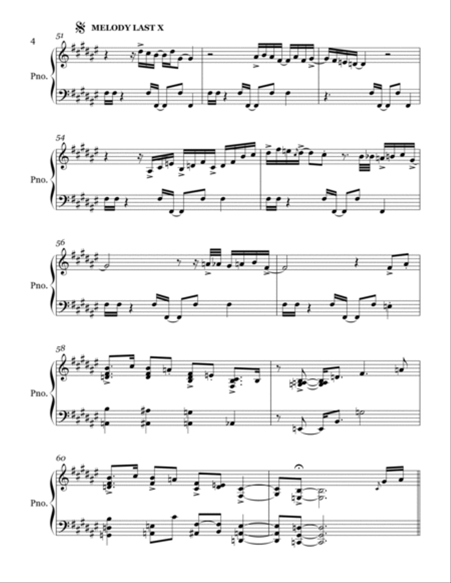 All Over Piano Solo scores gallery preview page 4