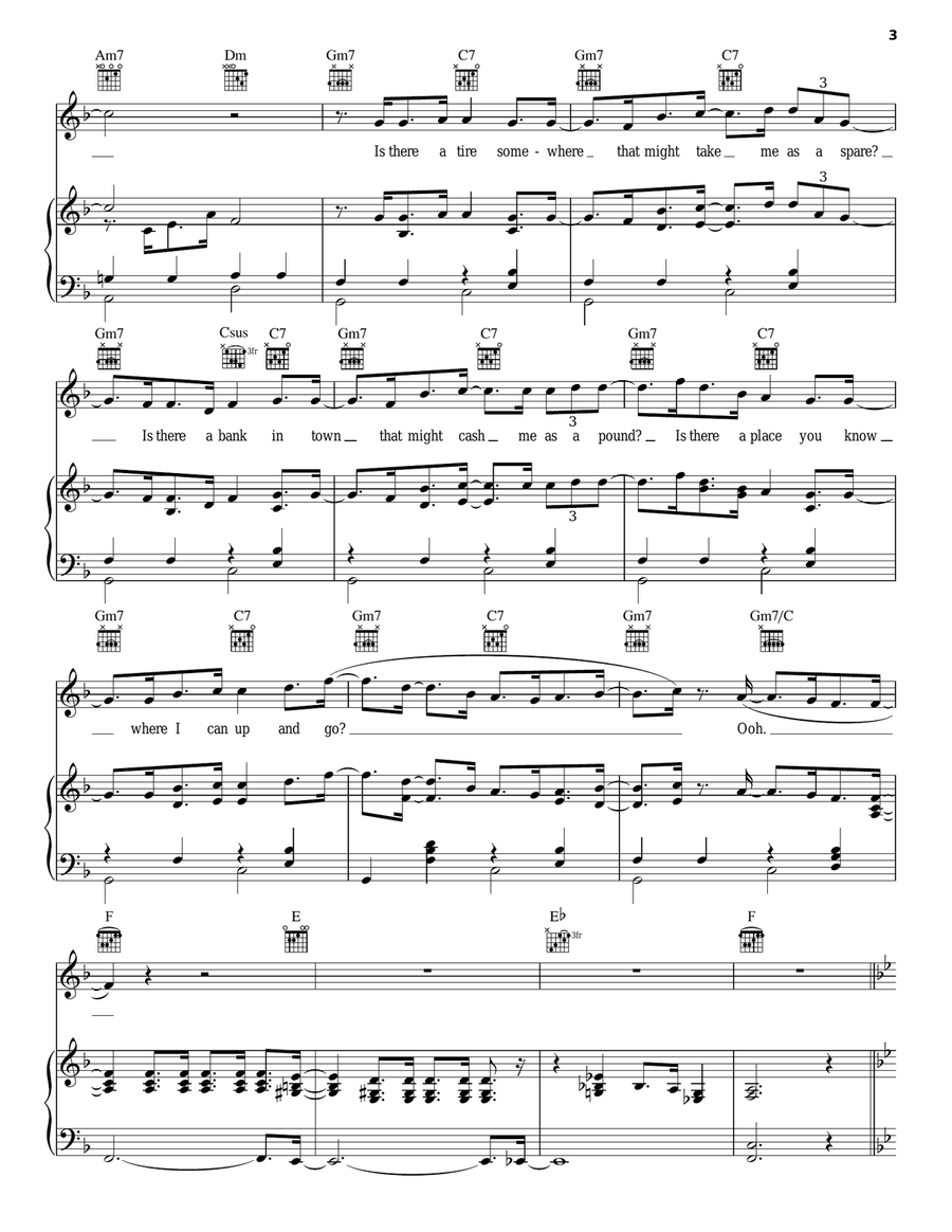 No Matter How I Try Piano, Vocal, Guitar scores gallery preview page 3