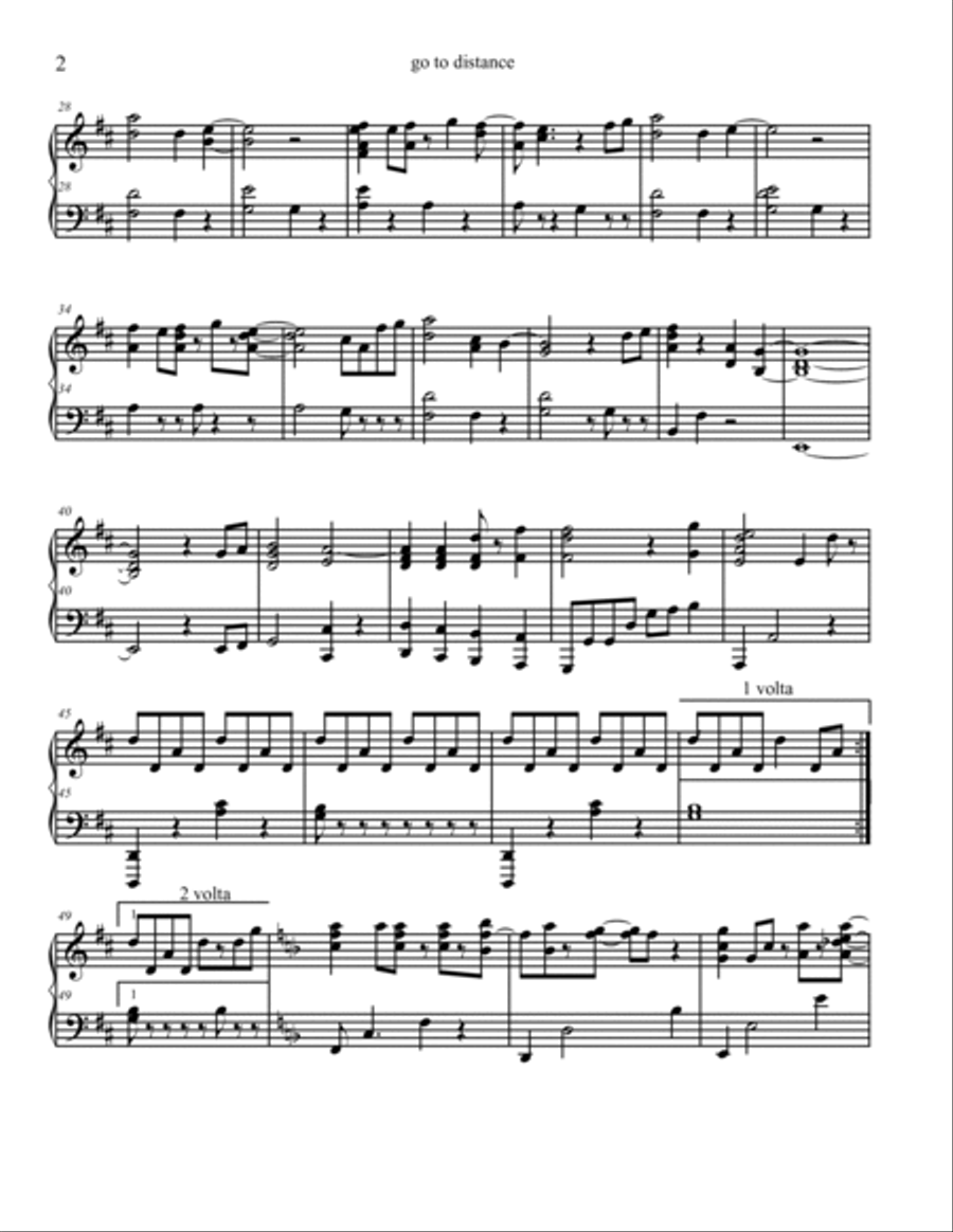 Go The Distance Piano Solo scores gallery preview page 2
