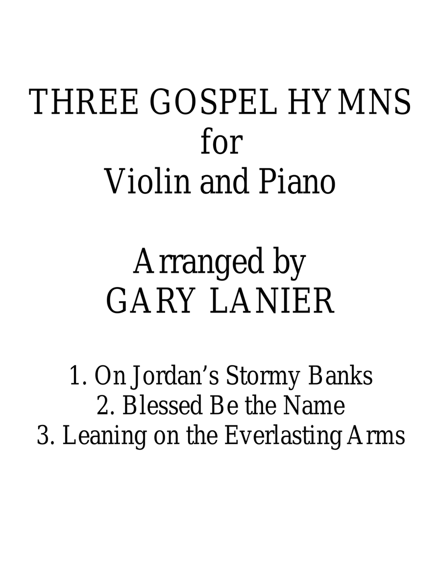 THREE GOSPEL HYMNS (Duets for Violin & Piano) Violin scores gallery preview page 2