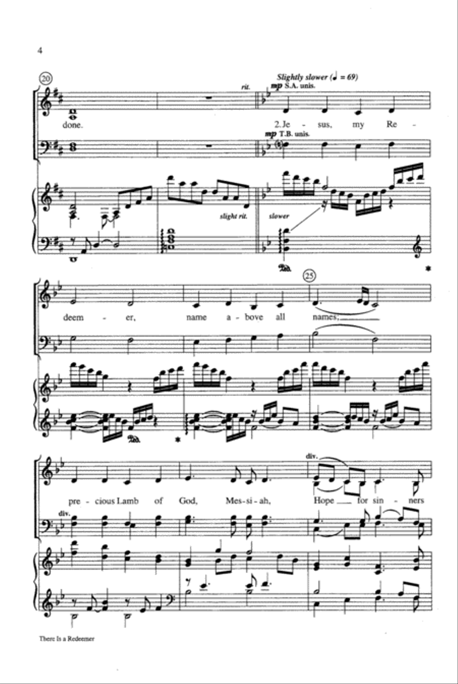 There Is a Redeemer 4-Part scores gallery preview page 4
