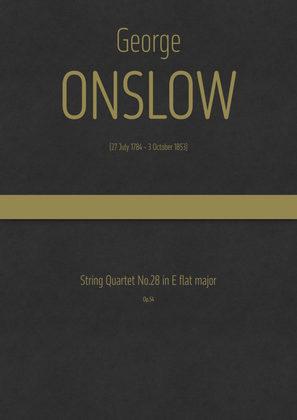 Onslow - String Quartet No.28 in E flat major, Op.54