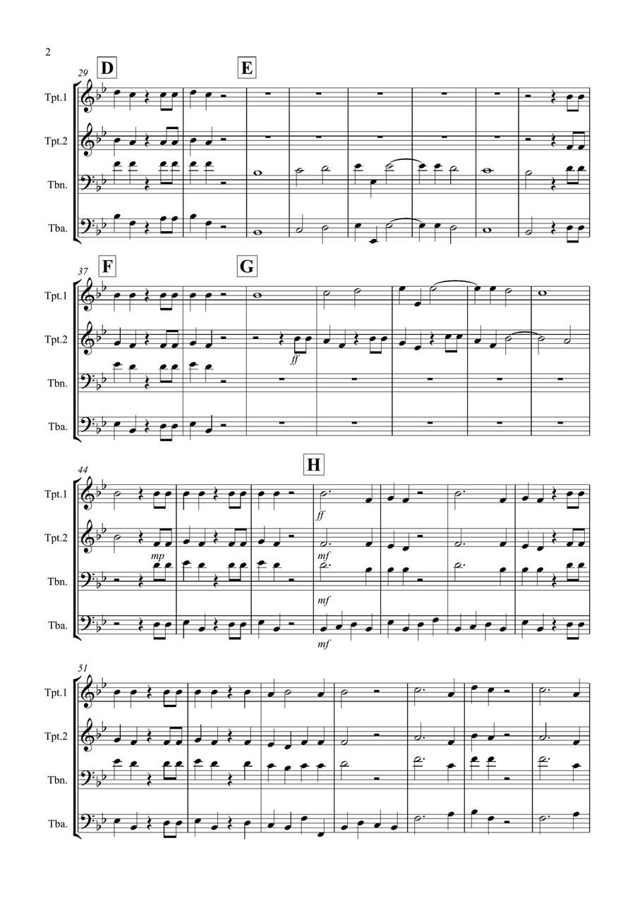 Hallelujah Chorus for Brass Quartet Hallelujah Chorus for Brass Quartet Brass Quartet scores gallery preview page 2