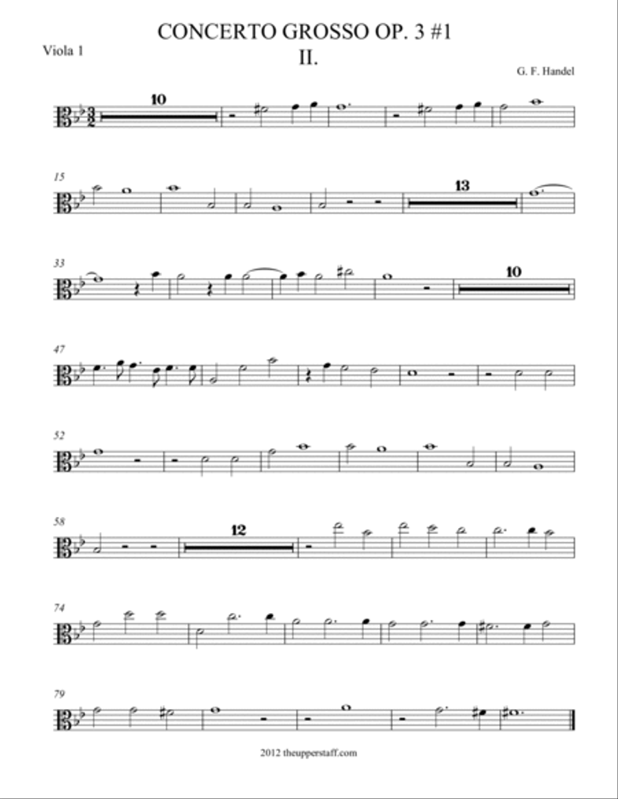 Concerto Grosso Op. 3 #1 Movement 2 String Orchestra scores gallery preview page 4