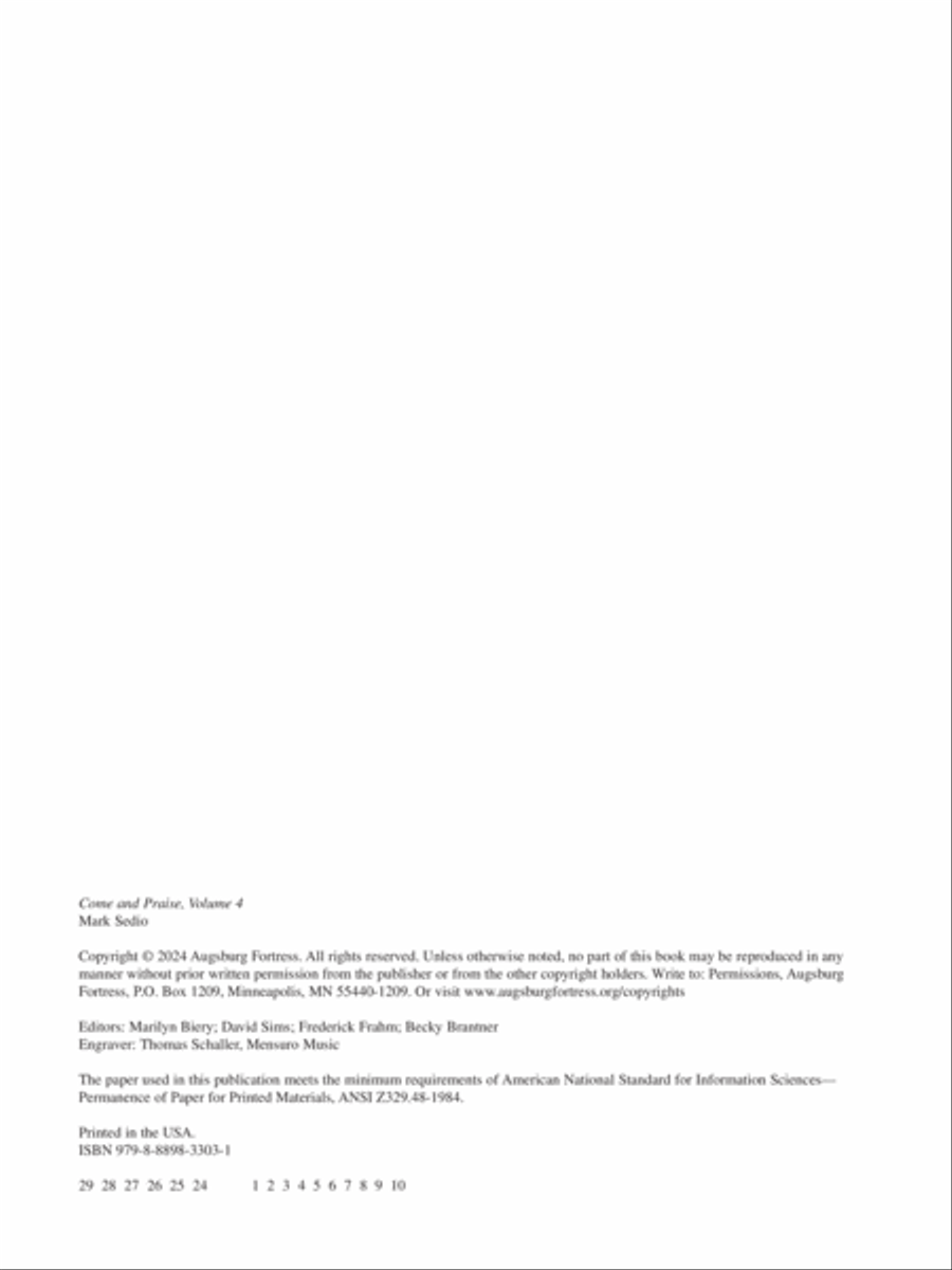 Come and Praise, Vol. 4 Come and Praise, Vol. 4 Organ scores gallery preview page 2