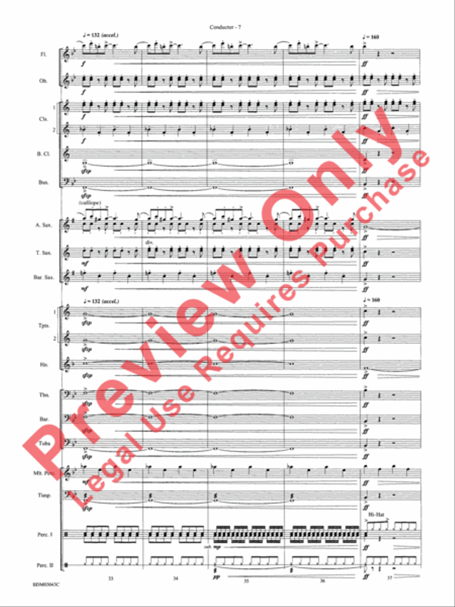 The Great Steamboat Race The Great Steamboat Race Concert Band scores gallery preview page 10