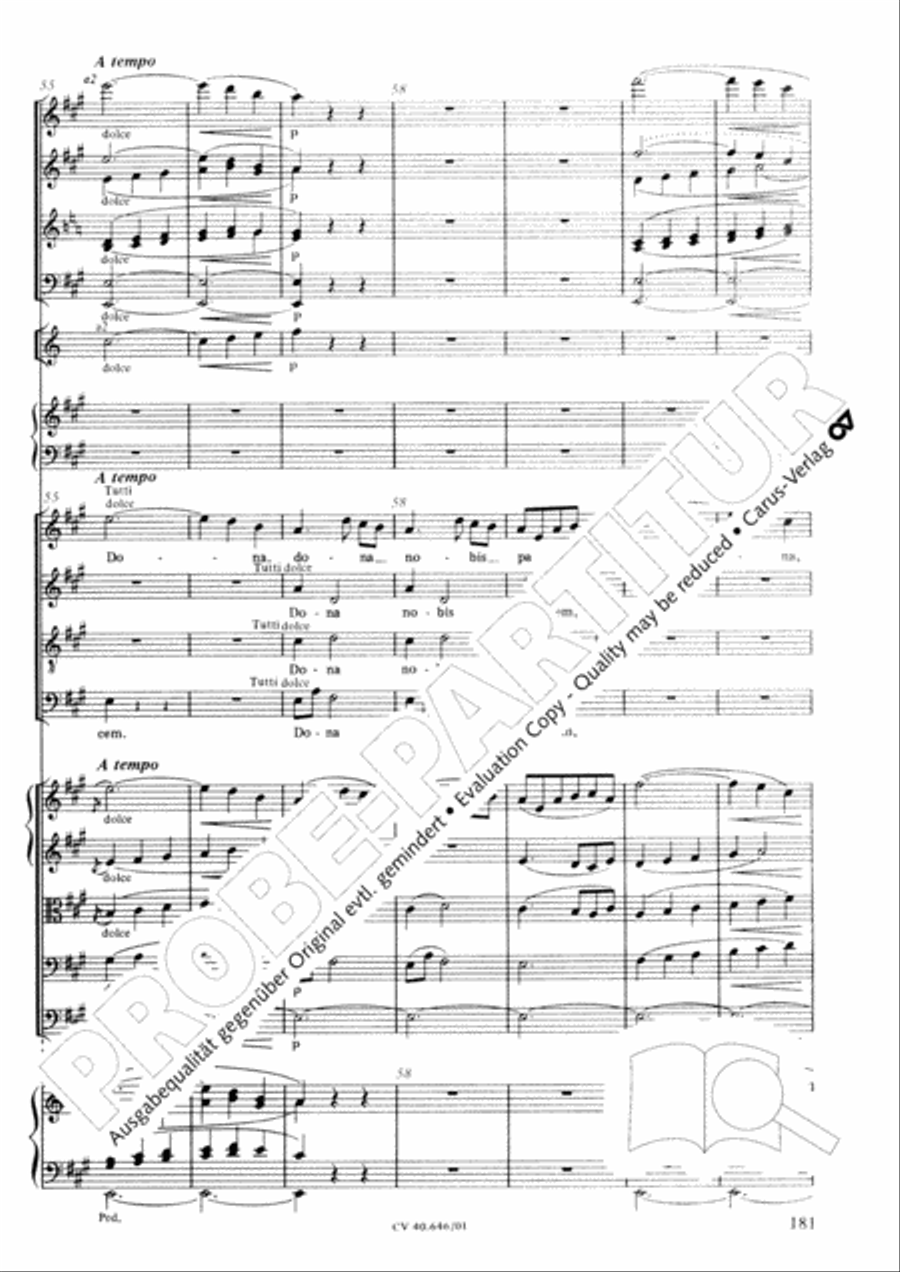 Mass in A Major (2 versions) STB scores gallery preview page 192
