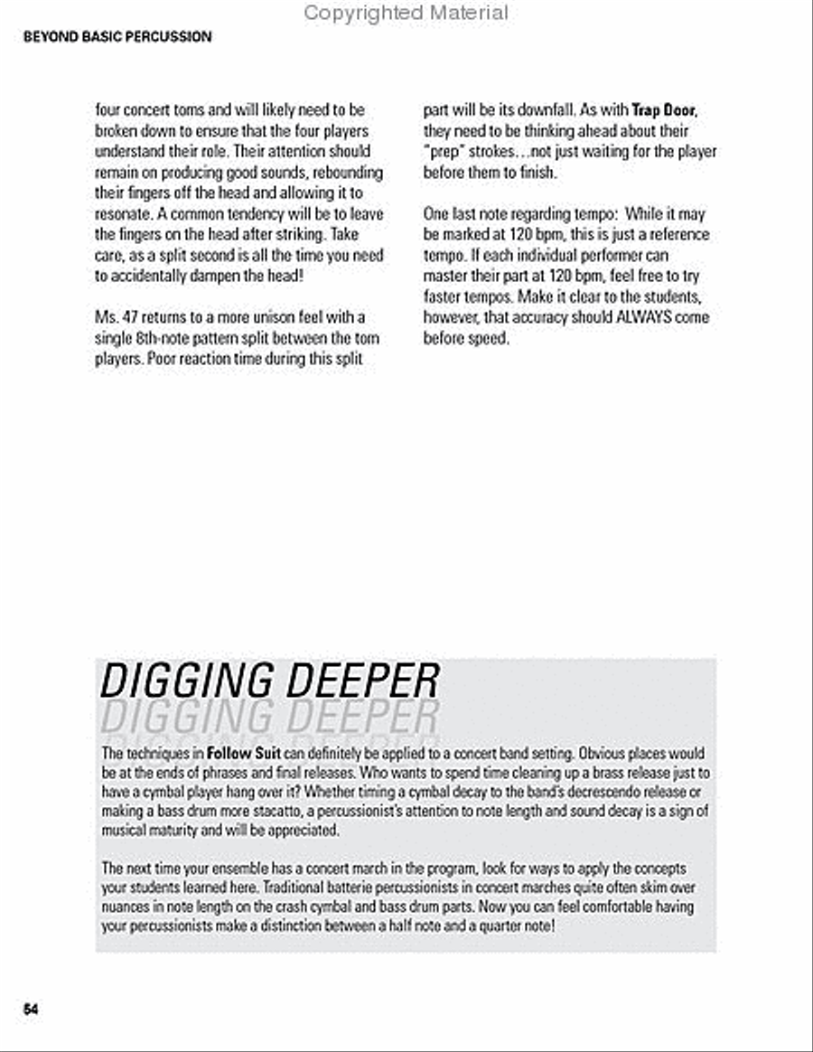 Beyond Basic Percussion Percussion scores gallery preview page 66