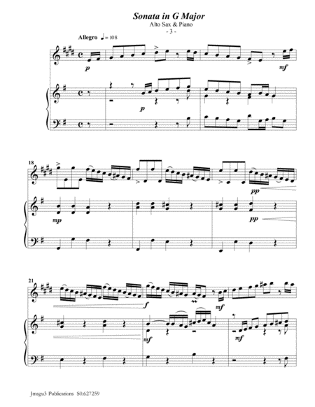 Telemann: Four Sonatas for Alto Sax & Piano image number null
