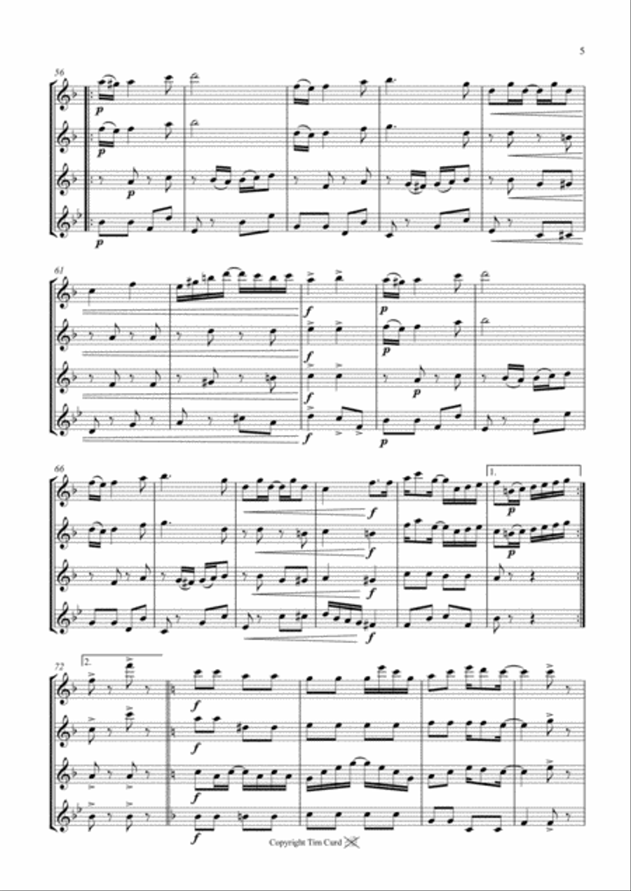 The Entertainer. For Flute Quartet Flute Quartet scores gallery preview page 5