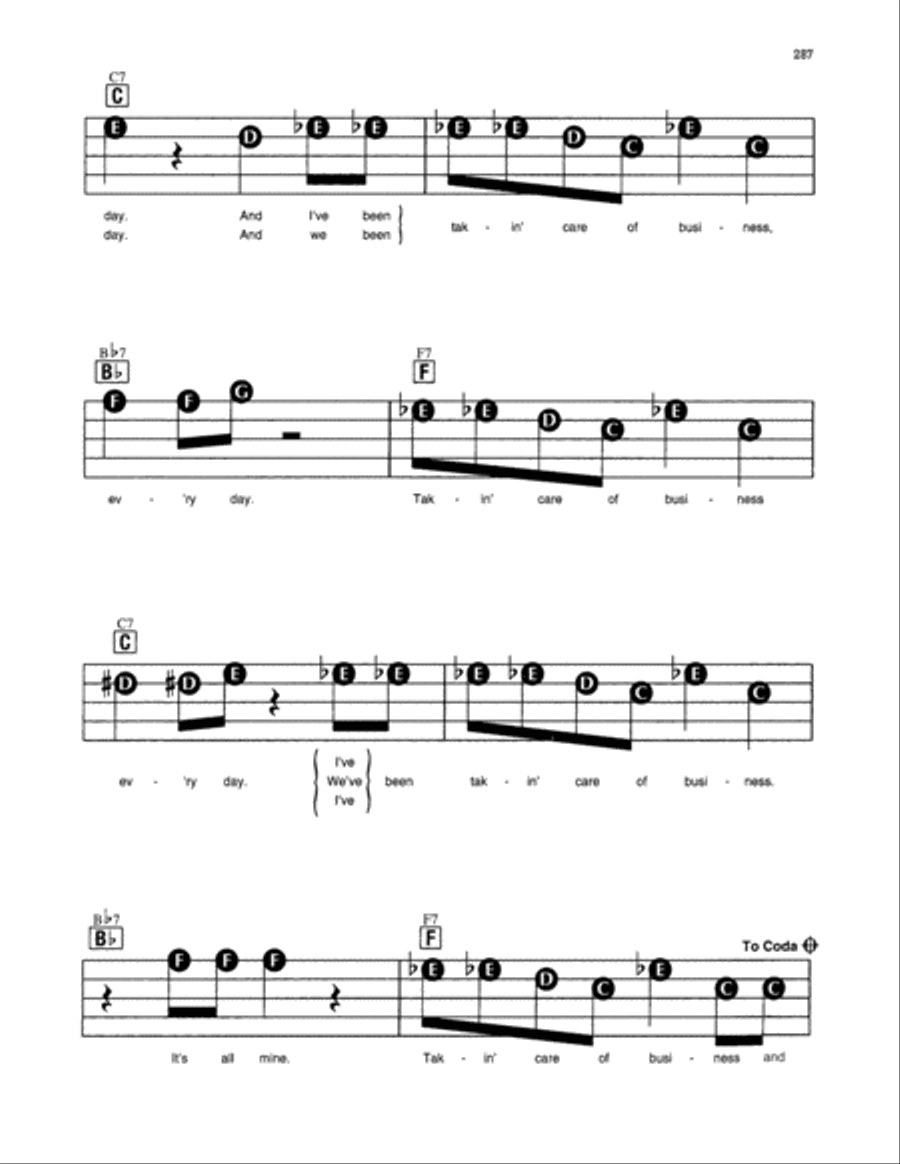 Takin' Care Of Business Electronic Keyboard scores gallery preview page 3