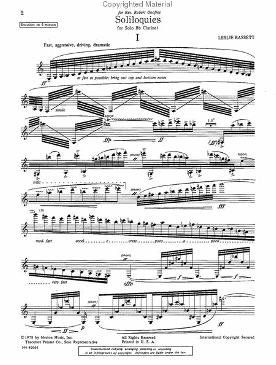 Soliloquies Soliloquies Chamber Music scores gallery preview page 2