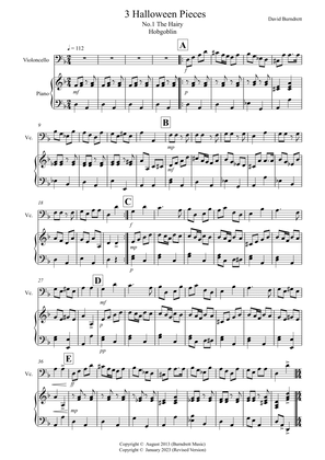 3 Halloween Pieces for Cello And Piano