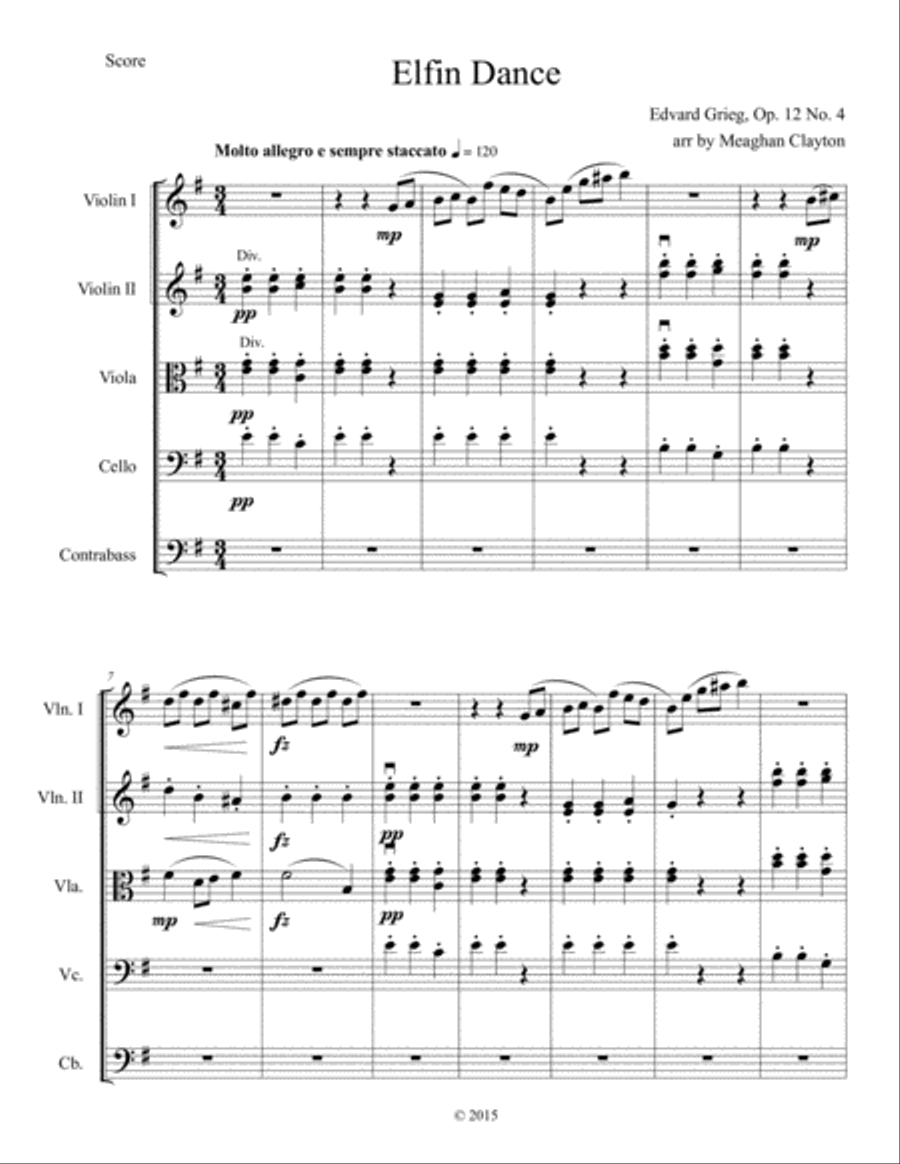 Elfin Dance String Orchestra scores gallery preview page 2