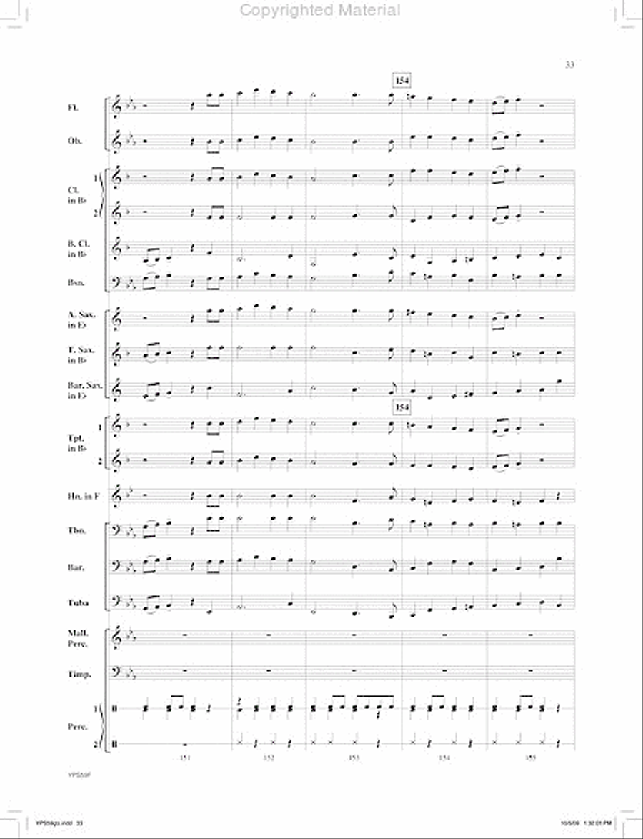 Selections from H.M.S Pianofore Concert Band scores gallery preview page 34