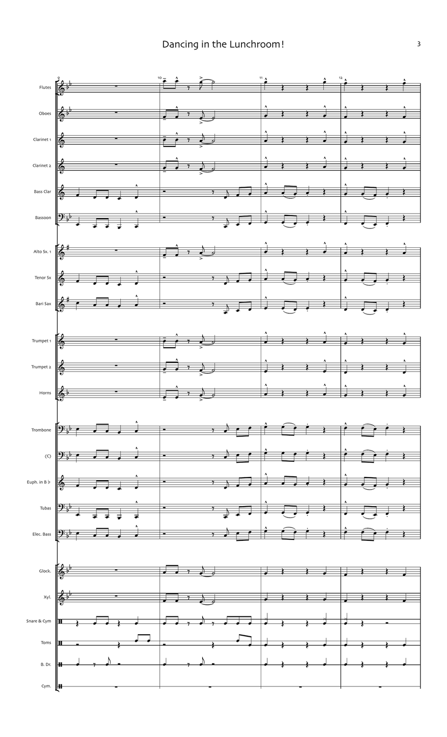 Dancing in the Lunchroom! Concert Band scores gallery preview page 5