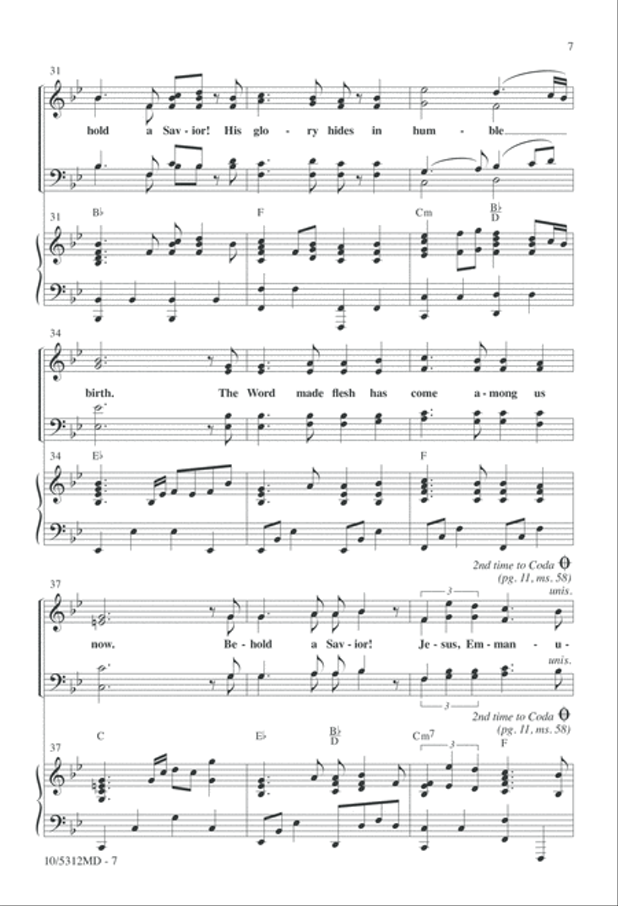 Behold a Savior! Behold a Savior! 4-Part scores gallery preview page 7